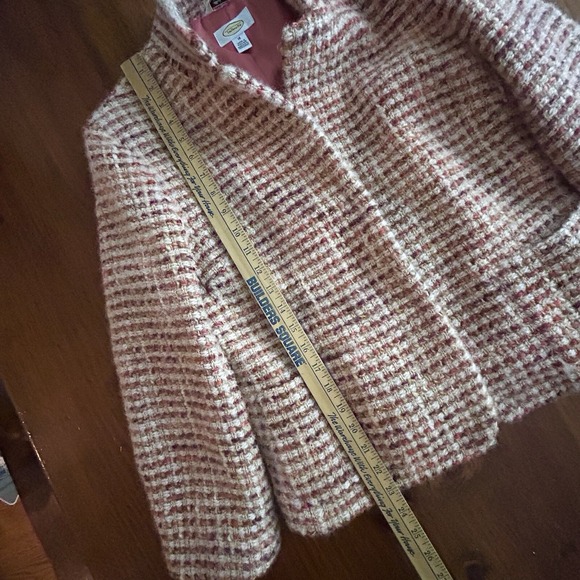 TALBOTS Pink Tweed JACKET BLAZER 16 Wool Office Career Church Preppy Academia - Picture 5 of 16